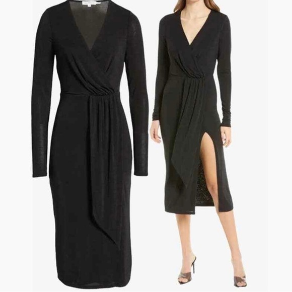 Good American Shimmer Wrap Dress - Picture 1 of 8